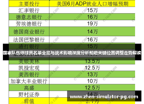 国家队伤停球员名单全览与战术影响深度分析前瞻关键位置调整走势解读 国家队伤停球员名单全览与战术影响深度分析前瞻关键位置调整走势解读